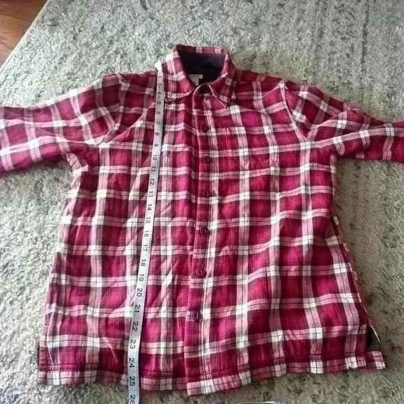 L.L. Bean Womens Pink Flannel Fleece Lined Shacket XS PET - Picture 13 of 13